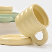 Горшочек для запекания Доляна &laquo;Зефир&raquo;, 250 мл, 15&times;10,5&times;6,3 см, с ручками, с крышкой, керамика, белый