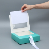 Коробка-фоторамка подарочная складная, упаковка, &laquo;Тиффани&raquo;, 20 х 18 х 5 см