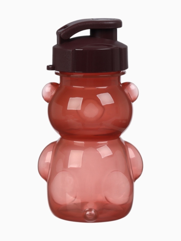 Поильник-непроливайка, 350 мл. "Мишка", цвет бежевый/коричневый