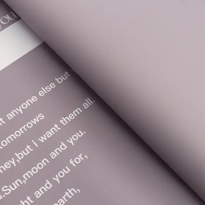 Пленка флористическая, &laquo;Моя любовь&raquo; 65 мкм, пудра серая, 57&times;57 см &plusmn;5% см