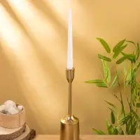 Подсвечник "Доблесть" золотой алюминий 8х8х30 см