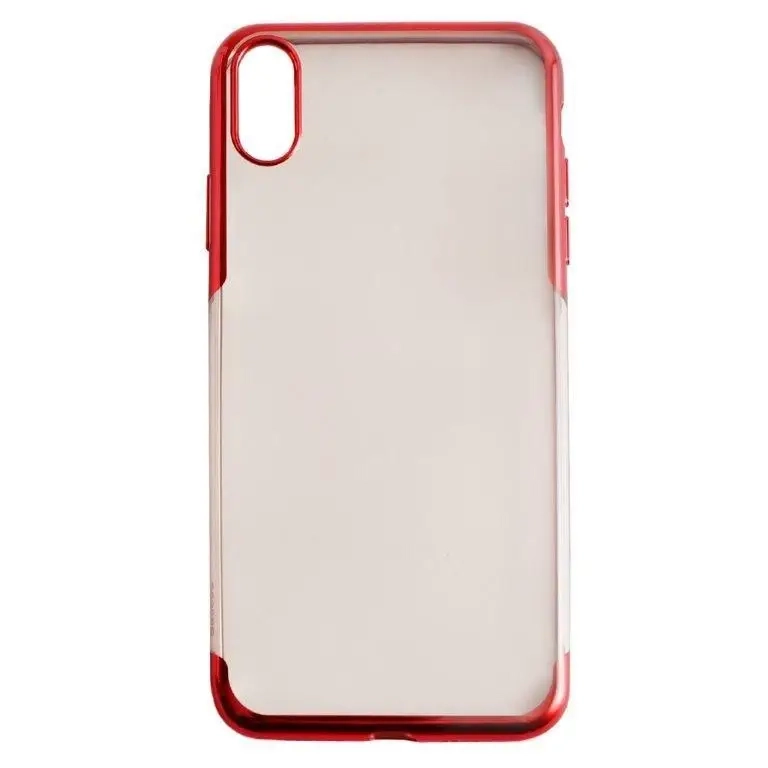 Чехол Iph XS Max Baseus Shining с рамкой красный