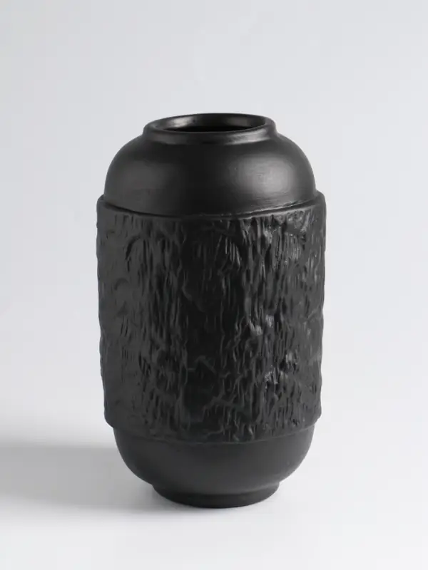 Ваза &laquo;Дульчи&raquo;, 19.5&times;11 см, керамика, чёрная