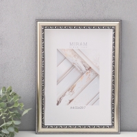 Фоторамка пластик "МИРАМ" 21х29,7 см (A4), серебро