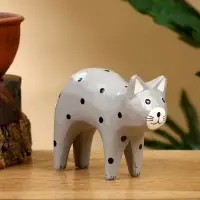 Набор сувенирный &laquo;Кошки&raquo;, h=9 см, h=8 см, h=6.5 см, дерево, серый