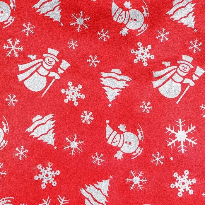 Плёнка упаковочная фольгированная, 70&times;50 см, красный