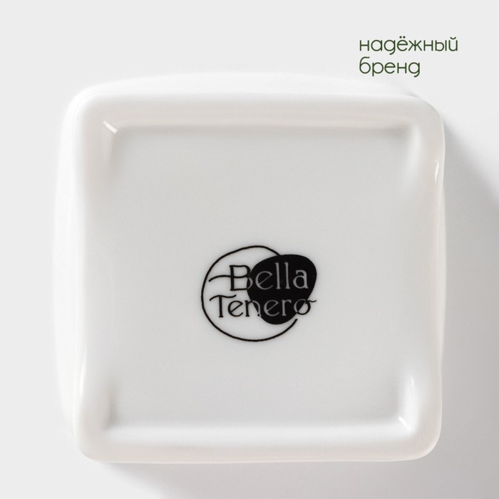 Банки для хранения специй и соусов BellaTenero, 6 предметов: солонка 100 мл, банка 200 мл, соусник 200 мл, фарфоровые, цвет белый