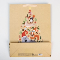 Пакет подарочный новогодний ламинированный &laquo;Дружный хоровод&raquo;, L 31 х 40 х 11.5 см