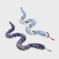 Мягкая игрушка "Змея" с зимними узорами, 36 см, цвет МИКС