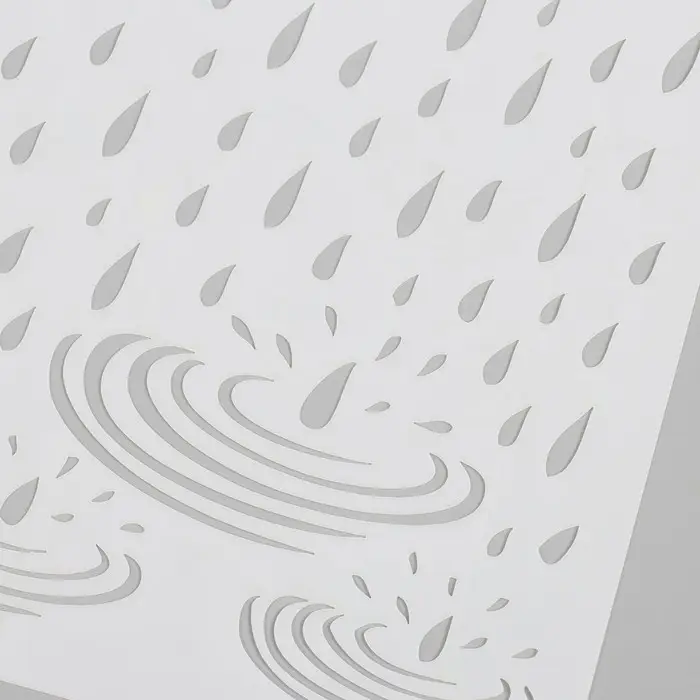 Трафарет пластик "Дождь по лужам" 15х15 см