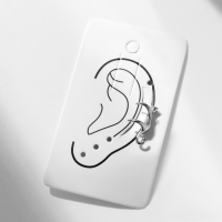 Серьга &laquo;Кафф&raquo; котик, цвет серебро