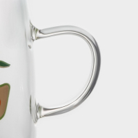 Кружка стеклянная с деревянной крышкой &laquo;Авокадо&raquo;, 350 мл, рисунок МИКС