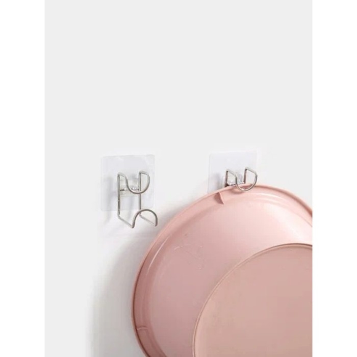 Держатель универсальный на липучке, 7&times;6&times;7 см, цвет хром