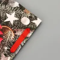 Пакет подарочный ламинированный "Игрушки в снегу", 18 х 23 х 10 см