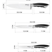 Набор кухонных ножей из 3 предметов Millennium 3SS