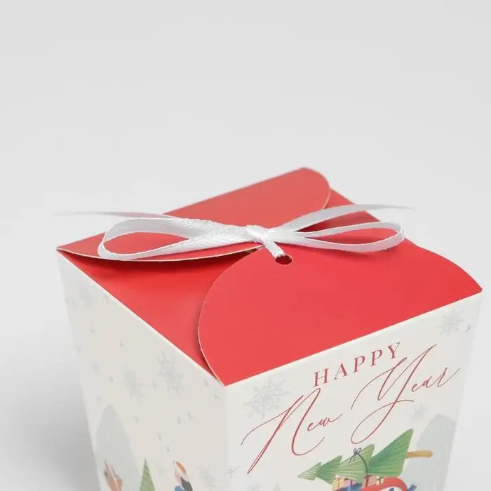 Бонбоньерка новогодняя &laquo;Город&raquo;, 7,5 х 8 х 7,5 см, Новый год