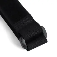 Зажим-липучка для лыж узкий, черный/малиновый