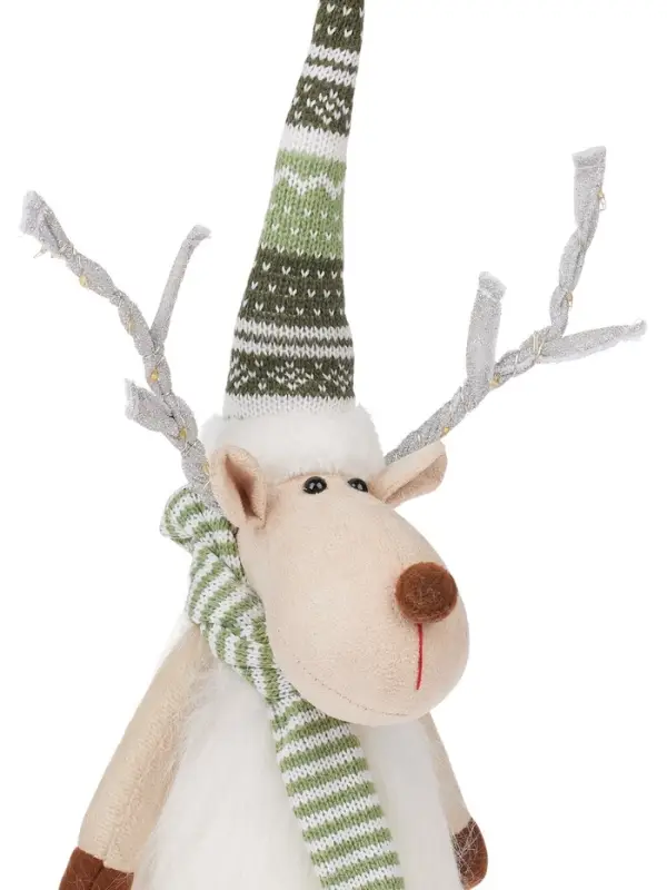 Фигура текстиль &laquo;Новогодний лосик&raquo; 58 см, 10 LED, от батареек АА&times;3, свечение тёплое белое