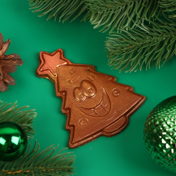 Новый год. Фигура из молочного шоколада "Веселая елочка" , 25 г &plusmn; 5 %