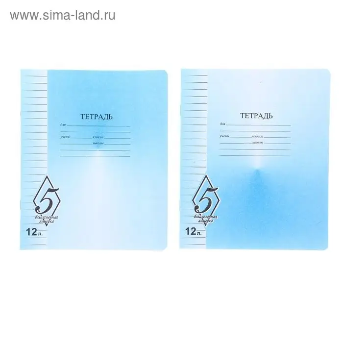 Тетрадь 12 листов в линейку &laquo;Великолепная пятёрка&raquo;, бумажная обложка, МИКС