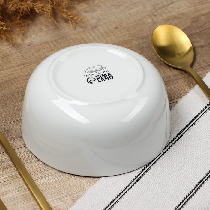 Глубокая тарелка керамическая &laquo;С любовью&raquo;, 14.5 х 6.4 см, 600 мл, цвет белый