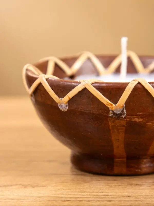 Свеча в керамической чаше, 9&times;9&times;4 см