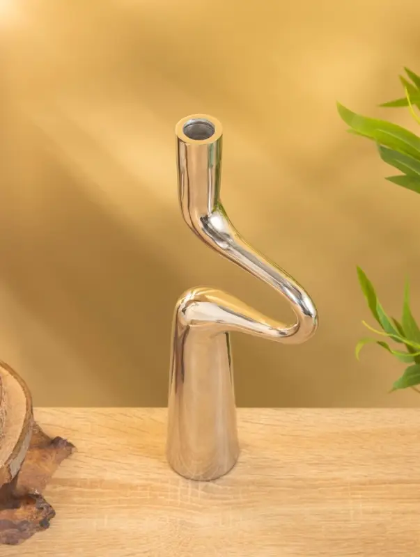 Подсвечники "Сплетение" (набор 2 шт) 11х6х34 см, алюминий