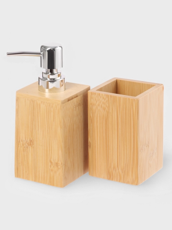 Набор аксессуаров для ванной BAMBOO, бамбук (дозатор. стакан)