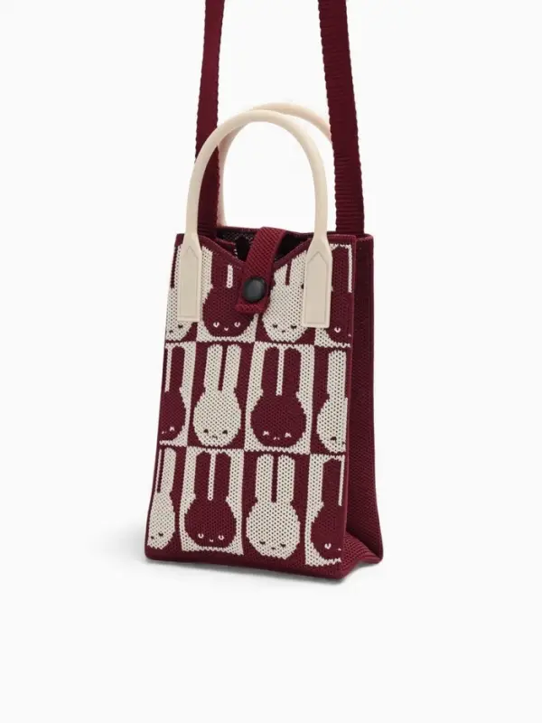 Сумка подр Зайцы, 12*4*17, отд на кнопке, дл ремень, красный