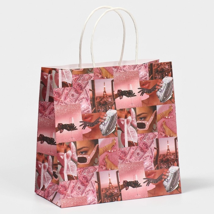 Пакет подарочный, упаковка, &laquo;Счастье в бабках&raquo;, 22 х 22 х 11 см