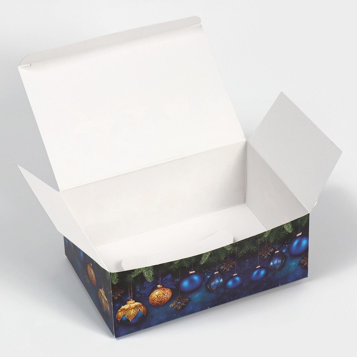 Подарочная коробка складная, новогодняя&laquo;Новогодние шары&raquo;, 18 х 12 х 7 см, Новый год