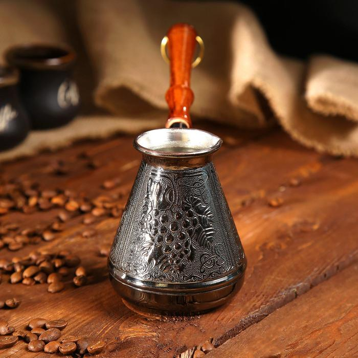 Турка для кофе медная &laquo;Виноград&raquo;, 0,3 л