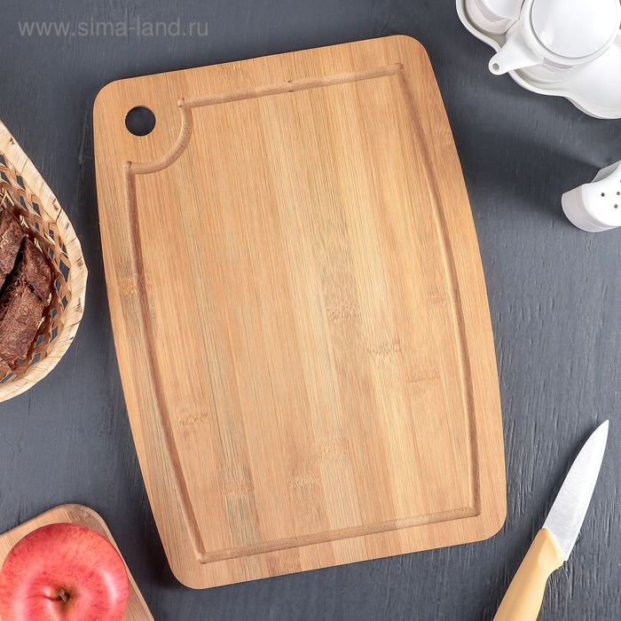 Доска разделочная из бамбука Доляна &laquo;Богатство леса&raquo;, 33&times;24 см