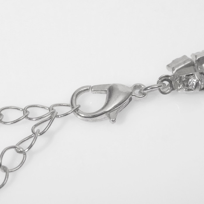 Бусы &laquo;Узел&raquo; шар №2, цвет белый в серебре, L=35 см