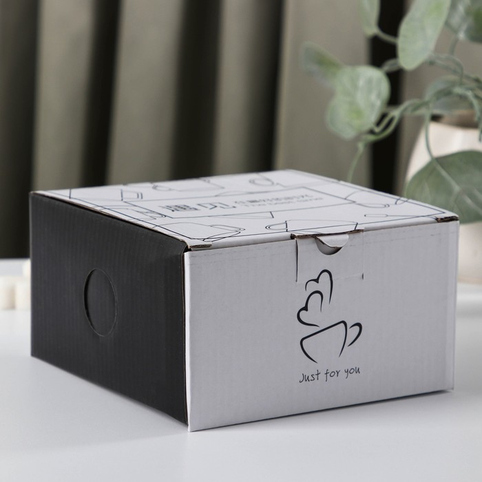 Чайная пара керамическая &laquo;Профитроль&raquo;, 3 предмета: чашка 180 мл, блюдце d=13,7 см, ложка, цвет зелёный/белый