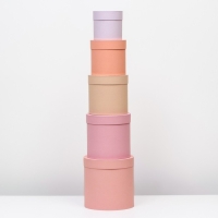 Набор круглых коробок 5 в 1 "Рассвет" 23 х 23 х 25 - 15 х 15 х 15 см