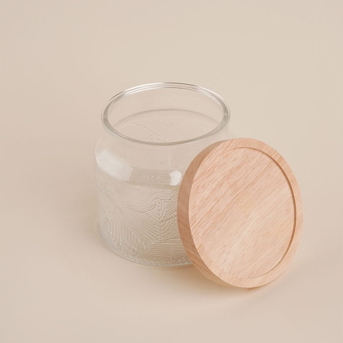 Банка стеклянная для хранения сыпучих продуктов SL Home &laquo;Ивелин&raquo;, 1 л, 12&times;12 см, с деревянной крышкой
