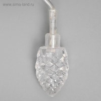 Гирлянда &laquo;Нить&raquo; 5 м с насадками &laquo;Шишки большие&raquo;, IP20, прозрачная нить, 20 LED, свечение мульти (RG/RB), мигание, 220 В