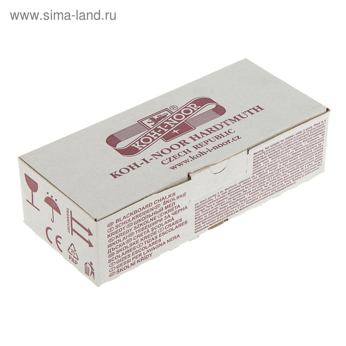 Набор мела белого 100 штук, Koh-I-Noor, 12 х 12 х 100 мм