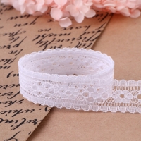 Кружево капроновое, 22 мм &times; 10 &plusmn; 1 м, цвет белый