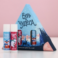 Подарочный набор косметики &laquo;Верь в чудеса!&raquo;, бальзам для губ, 2 х 10 г, Новый Год