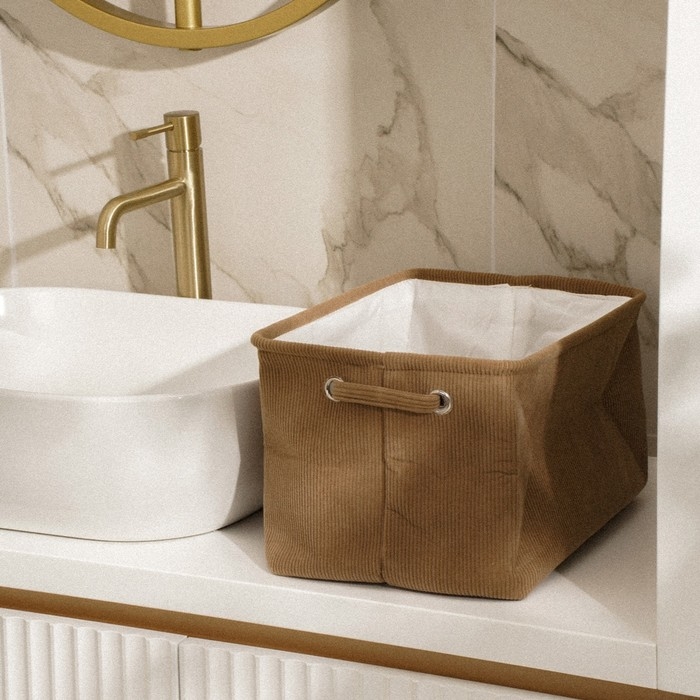 Короб для хранения вещей SL Home, 35&times;25&times;23 см, цвет серый