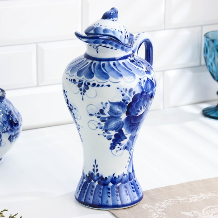 Кувшин &laquo;Лето&raquo;, 17,2х17,2х29 см, 1,6 л, гжель