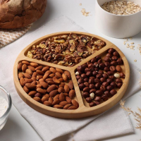 Менажница Доляна &laquo;Мерс&raquo;, d=25 см, 3 секции, берёза