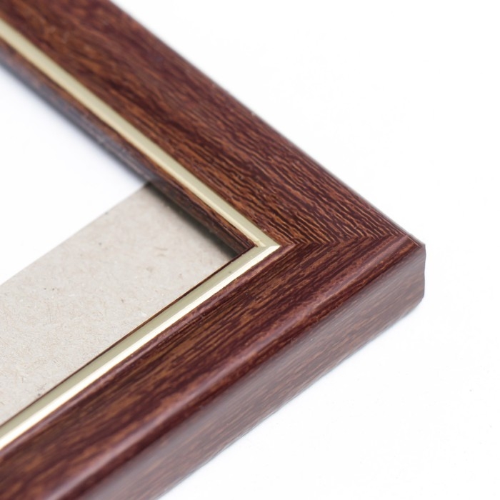 Фоторамка пластик 35х50 см, тёмное дерево (пластиковый экран)