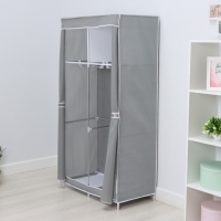 Шкаф тканевый каркасный, складной LaDо́m, 83&times;45&times;160 см, цвет серый