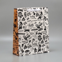 Пакет подарочный ламинированный двухсторонний, упаковка, &laquo;Что-то очень крутое&raquo;, L 40 х 31 х 11,5 см