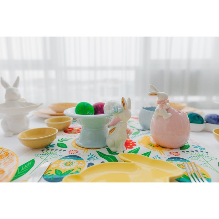 Конфетница керамическая &laquo;Зайка&raquo;, 150 мл, 18&times;15,5&times;12 см, цвет голубой