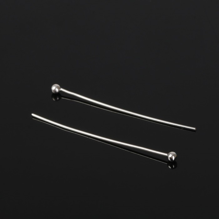 Штифт с шариком СМ-1103-13, 3 см, 50 гр (&plusmn;708 шт), цвет серебро