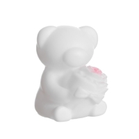 Ночник "Мишка с розой" 2Вт LED LR44 белый 4х5,5х7см